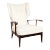 Mid-Century Italian White Fabric & Wooden Armchair by Paolo Buffa, 1950s For Sale
