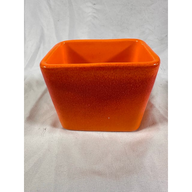 Little Vintage Haeger Orange Rectangular Pot Sp-43 For Sale - Image 9 of 9