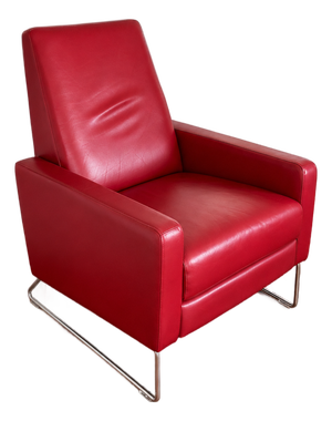 Design Within Reach Flight Recliner -Red Leather- Jeffrey Bernett