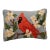 Vintage Hand-Hooked Cardinal & Dogwood Accent Pillow For Sale