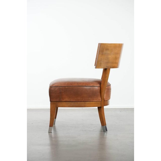 Vintage Cocktail Chair in Sheepskin For Sale - Image 5 of 16