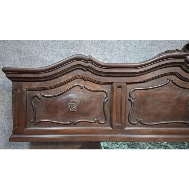 French Louis XV Style Carved Wooden Bed Pediment, 19th Century For Sale - Image 5 of 9
