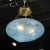 Degué Art Deco Frosted Blue Glass Chandelier W/ Brass Fittings Signed Roc by Degué For Sale - Image 4 of 12