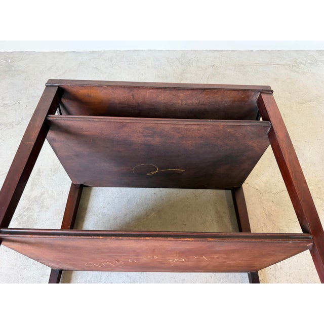 1960s French Hollywood Regency Three-Tier Mahogany Side Table For Sale - Image 12 of 12