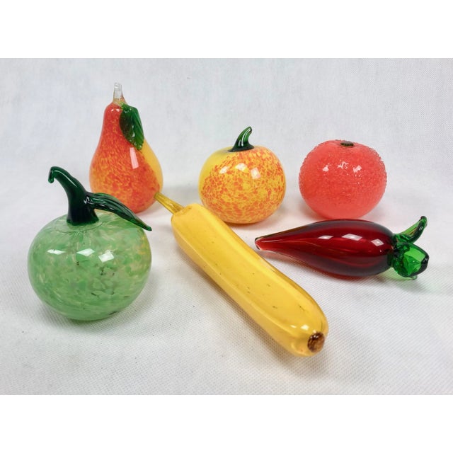 Mid-Century Art Glass Fruits, 1970s, Set of 6 For Sale - Image 10 of 10