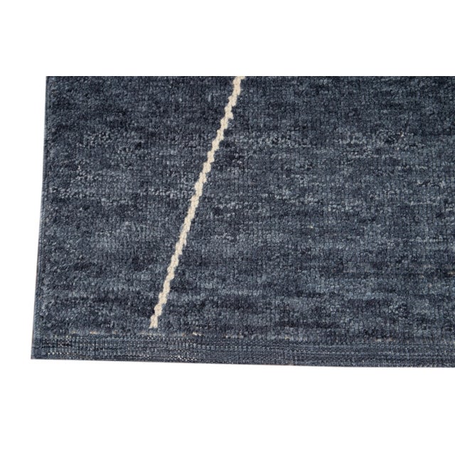21st Century Modern Moroccan Style Wool Runner Rug 3 X 14 For Sale - Image 12 of 13