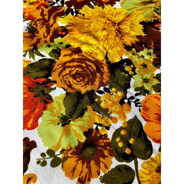 Vintage MCM Original Decorator Screen Print Bloomcraft Fabric - 11 Yards For Sale - Image 9 of 9