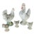 Mid 20th Century Concrete Rooster, Hen and Chicks Garden Ornaments - 5 Pieces For Sale