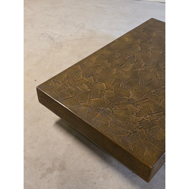 Vintage Brutalist Coffee Table with Patinated Bronze Top, 1970s For Sale - Image 12 of 14