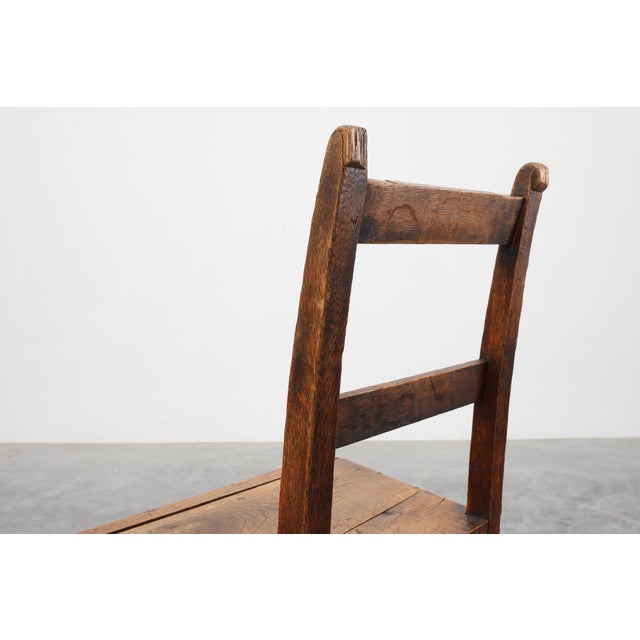 Antique Late 19th Century Oak Side Chair, Belgium For Sale - Image 4 of 17