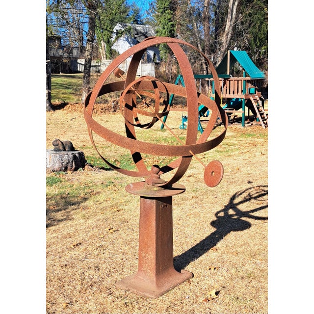 Large Iron Garden Armillary For Sale In New York - Image 6 of 8
