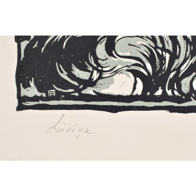 Albert Goltjakov, Meditation, 1960s, Monotype For Sale - Image 4 of 6