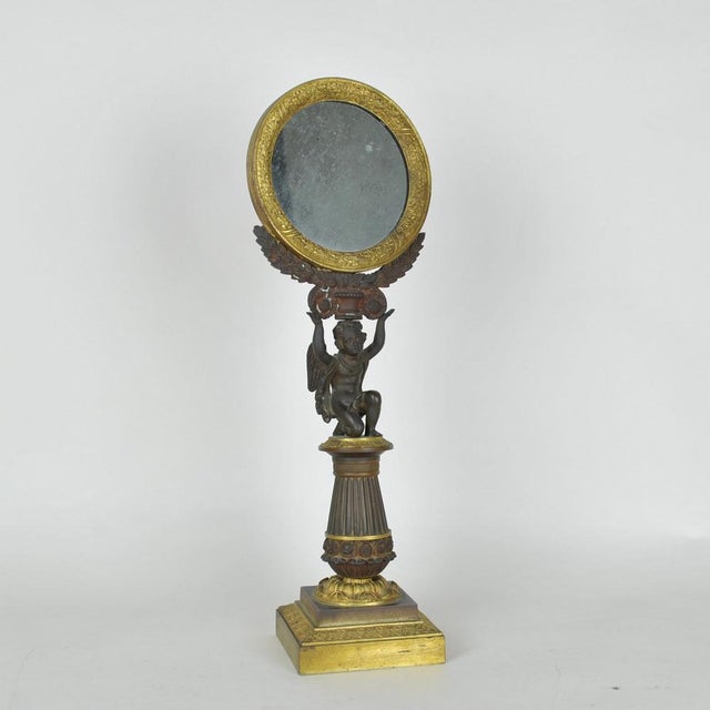 19th Century Restoration Bronze Table Mirror For Sale - Image 18 of 18