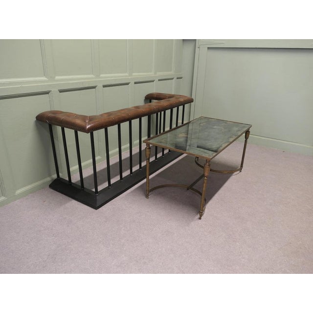 Wrought Iron and Leather Club Fender For Sale - Image 3 of 9