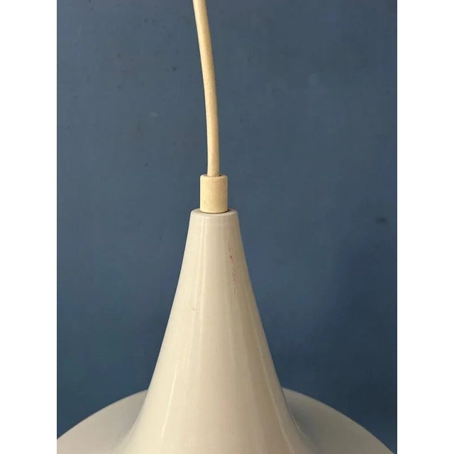 Mid-Century White Space Age Witch Hat Pendant Lamp For Sale - Image 9 of 11