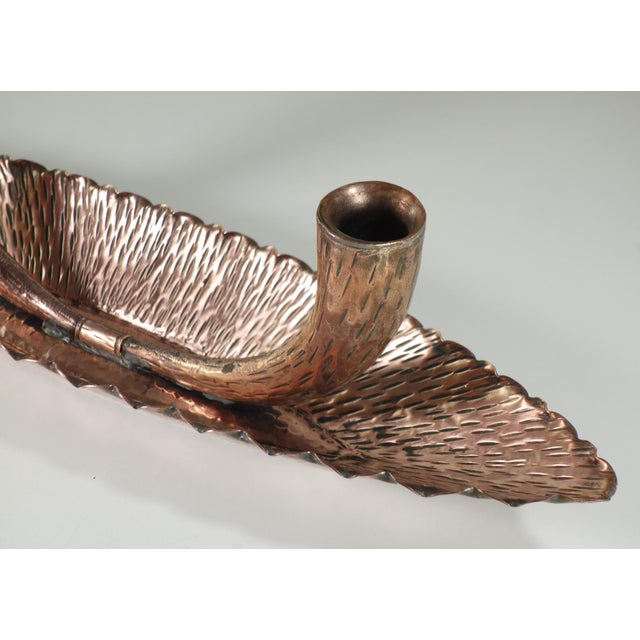 Mid-Century Modern Midcentury Modern Italian Copper Candleholders by Egidio Casagrande, 1950s, Set of 2 For Sale - Image 3 of 11