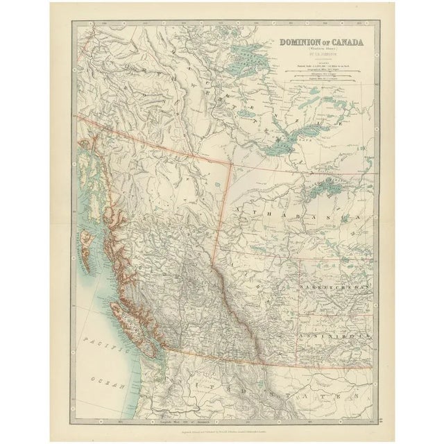Engraved Map by Johnston, 1903 For Sale - Image 10 of 10