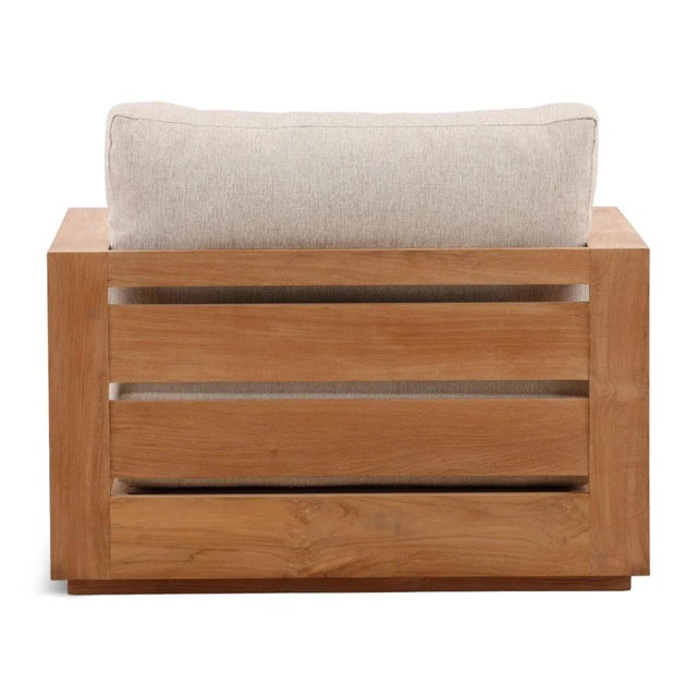 Calusa Outdoor Teak Club Chair For Sale - Image 4 of 7