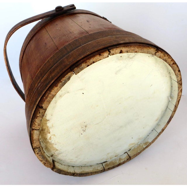 Wood Late 19th C Authentic Shaker Wood Bucket. Pennsylvania, Circa 1885. All Original For Sale - Image 7 of 10