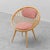 Circular Armchair in Wood and Pink Fabric, 1960s For Sale - Image 12 of 12