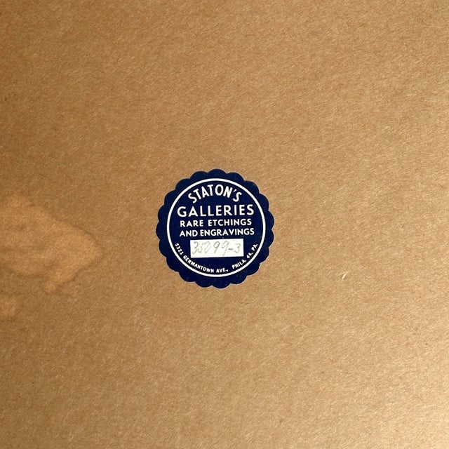 1950s Bela Sziklay - Vintage Expressionist Hand Colored Etching Venice Canal, Signed For Sale - Image 5 of 5