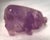 Late 20th Century Miniature Hand-Carved Piglet of Amethyst Stone, Birth Stone for February! For Sale - Image 5 of 11
