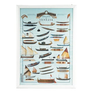 Venice Boats Poster, 1970s For Sale