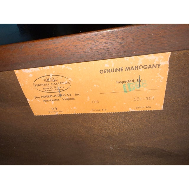 Late 20th Century Henkel Harris Mahogany Dresser For Sale - Image 11 of 12