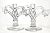Glass Three Light Candle Holders - a Pair For Sale - Image 4 of 5