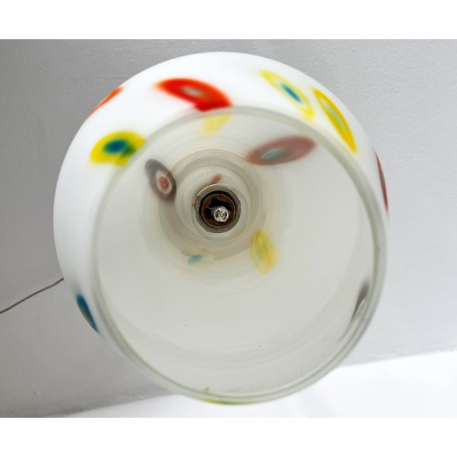 Italian Murano Glass Pendant Lights with Colorful Murrine, 1970s, Set of 2 For Sale - Image 9 of 18