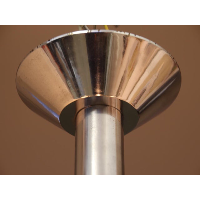 Art Deco Glass Six-Arm Ceiling Lamp, 1930s For Sale - Image 4 of 18