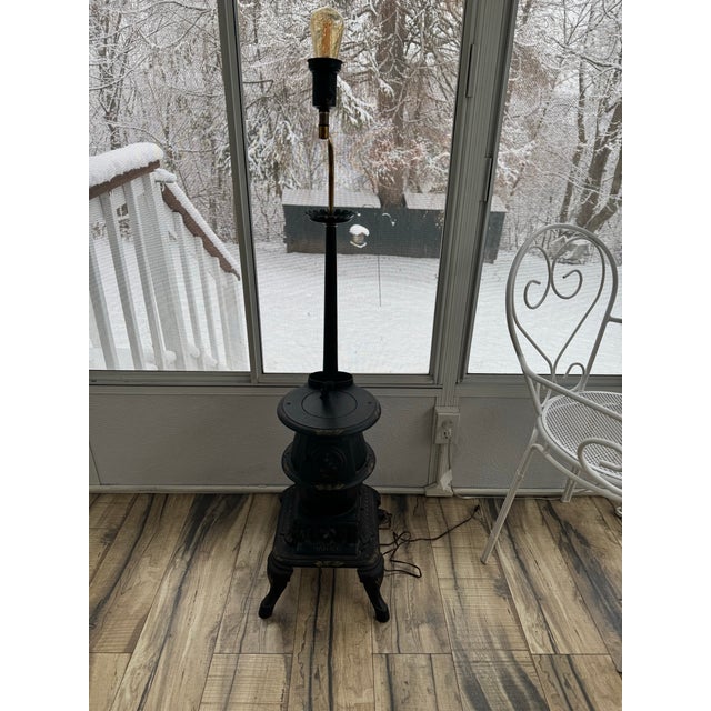 Late 20th Century Cast Iron Stove & Lamp For Sale - Image 12 of 12