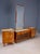 Large Vintage Dressing Table Set in Burl Veneer, 1940s, Set of 3 For Sale - Image 4 of 13
