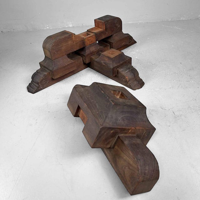 Antique Japanese Wooden Pedestal, 1890s For Sale - Image 17 of 18