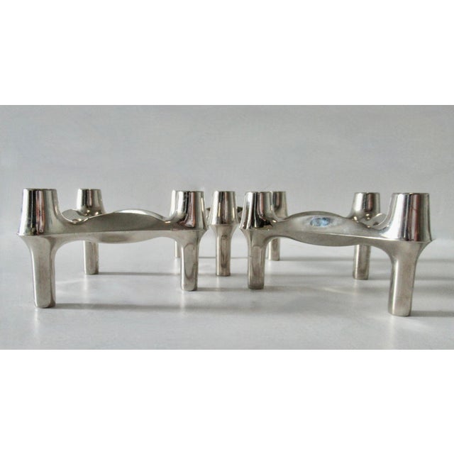 1960s Mid-Century Caesar Stoffi & Fritz Nagel (Design) for BMF(Mfr.)Germany Modular Candle Holders - 3 Pieces For Sale - Image 5 of 12