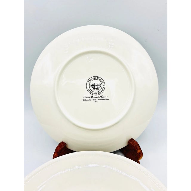 Add a touch of coastal charm to your table with this beautiful set of 4 Fitz & Floyd Cape Coral salad plates. Each plate...