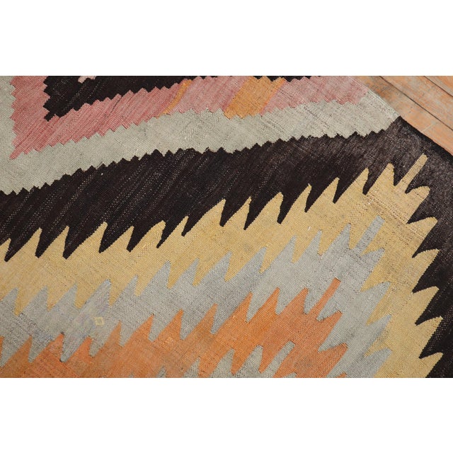 Textile Turkish Room Size Antique Kilim - 9' x 11'2" For Sale - Image 7 of 18