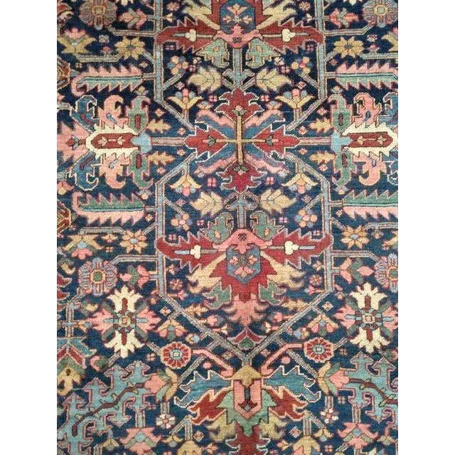 Persian 1920s Vintage Antique Persian Heriz Rug - 9'5" X 11'5" For Sale - Image 3 of 7