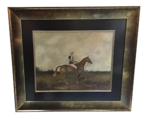 Meadowbrook Polo Club Championship 1929 Painting of Winning Team "Hurricanes"