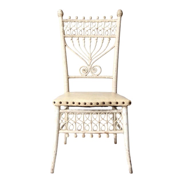 Antique Wicker Chair For Sale