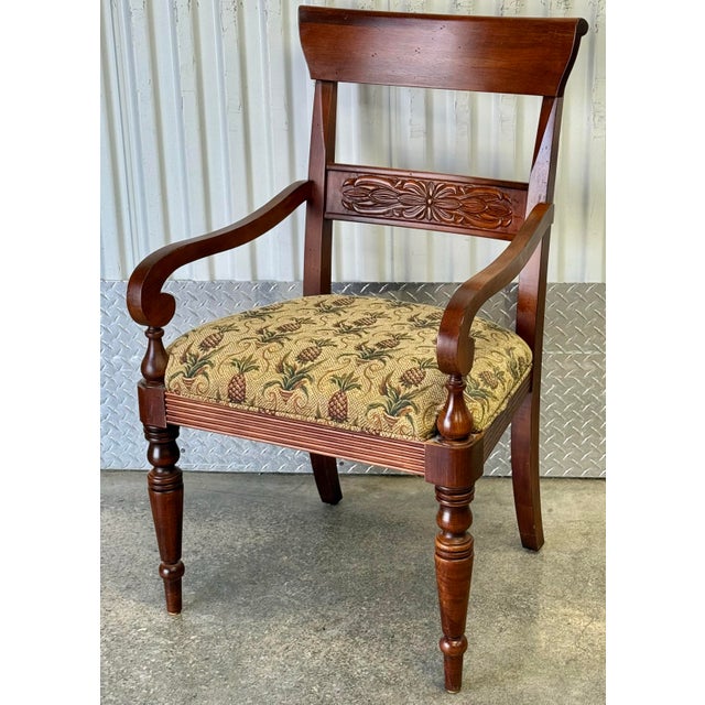 Textile Ethan Allen British Classics Mackenzie Dining Chairs - Set of 8 For Sale - Image 7 of 12