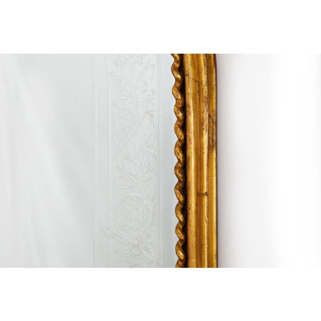 Large Antique French Louis Philippe Arched-Top Giltwood Pier Mirror Ca. 1870 For Sale - Image 16 of 18