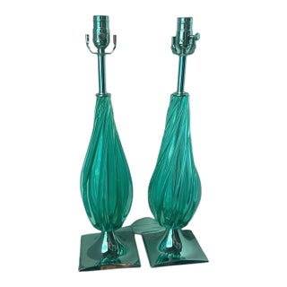 1960s Murano Table Lamps - a Pair For Sale