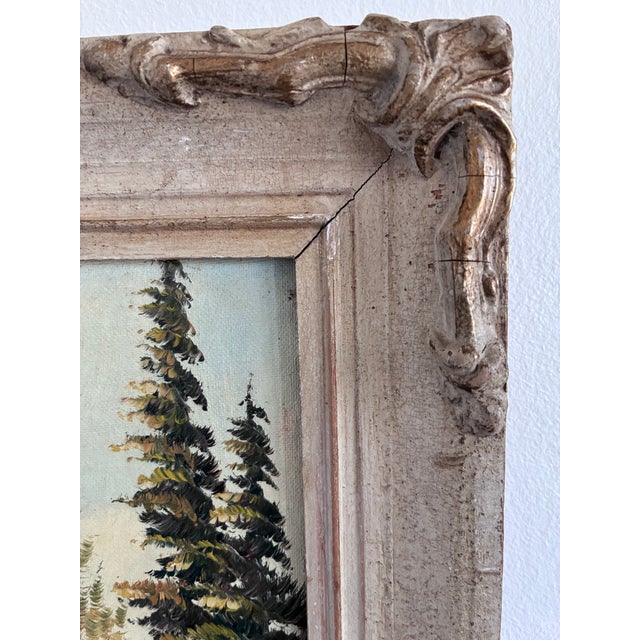 Vintage Original Landscape Oil Painting, Framed Mountain River Art For Sale - Image 11 of 16