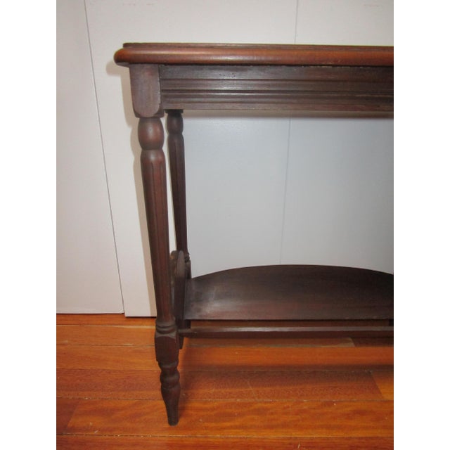 1930s Colonial Revival Style Turned and Veneered Occasional Bookshelf Table For Sale - Image 10 of 10