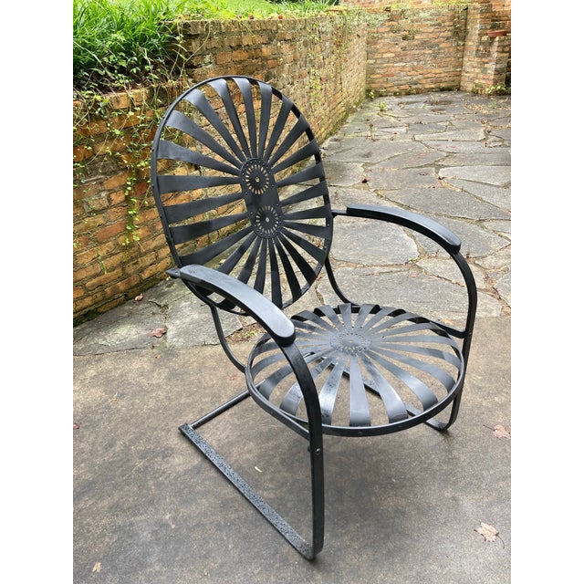 Mediterranean Francois Carre King Cantilever Rocking Chair For Sale - Image 3 of 7