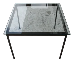 Nicos Zographos Bronze Base Coffee Table W/ Glass Top