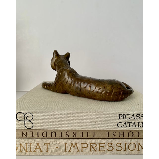 Early 20th Century German Bronze Tiger Figurine For Sale - Image 5 of 9