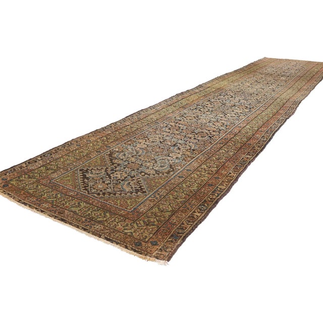 76793 Antique Persian Malayer Rug Runner, 03'06 x 16'08. Persian Malayer carpet runners, originating from the Malayer...