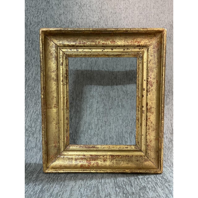 Wood 19th Century Golden Wooden Frame For Sale - Image 7 of 8